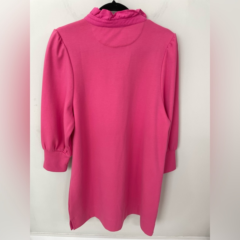 Tuckernuck Pomander Place Hot Pink Charlotte Terry Dress Size Large Ruffle - Picture 6 of 9